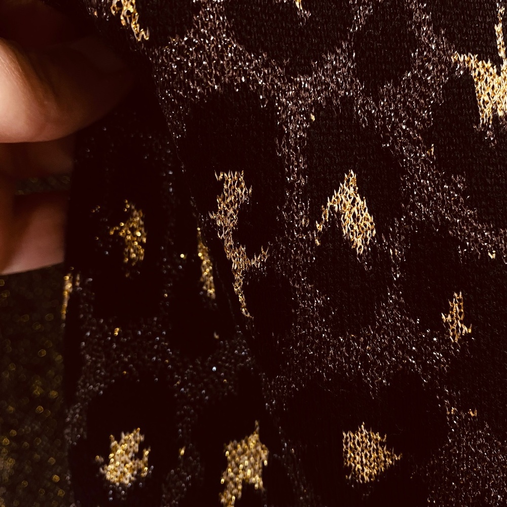 MARC JACOBS Leopard pattern Gold Lurex Cardigan S… - image 8